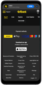 efbet ios